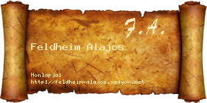 Feldheim Alajos névjegykártya